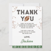 サッカー初年ダウン誕生日 サンキューカード (正面)