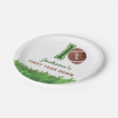 サッカー初年ダウン誕生日 ペーパープレート (アングル)