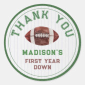 サッカー初年ダウン誕生日 ラウンドシール (正面)