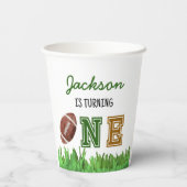 サッカー初年ダウン誕生日 紙コップ (裏面)