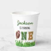 サッカー初年ダウン誕生日 紙コップ (正面)