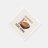 サッカー初年ダウン1歳の誕生日ナプキンス スタンダードカクテルナプキン (角)
