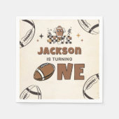 サッカー初年ダウン1歳の誕生日ナプキンス スタンダードカクテルナプキン (正面)