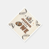 サッカー初年ダウン1歳の誕生日ナプキンス スタンダードカクテルナプキン (角)