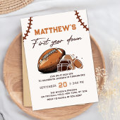 サッカー初年ダウン1歳の誕生日招待状 招待状