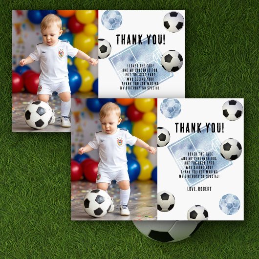 サッカー初年度お誕生日おめでとう サンキューカード