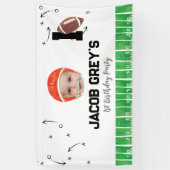 サッカー初年度ダウン1回目の誕生日パーティーバナー 横断幕 (縦)