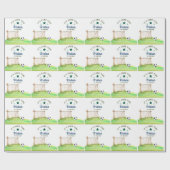 サッカー初心者「ゲームタイム」1歳の誕生日 ラッピングペーパー (フラット)