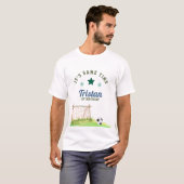 サッカー初心者「ゲームタイム」1歳の誕生日 Tシャツ (正面フル)