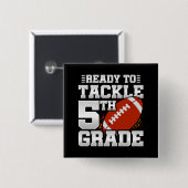 サッカー初日5年生新学期 缶バッジ (正面&裏面)