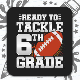 サッカー初日6年生新学期 スクエアシール