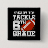 サッカー初日6年生新学期 缶バッジ (正面)