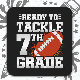 サッカー初日7年生新学期 スクエアシール