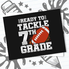 サッカー初日7年生新学期 ポストカード