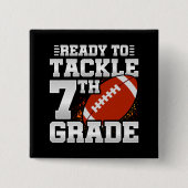 サッカー初日7年生新学期 缶バッジ (正面)