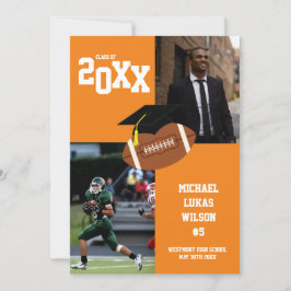 サッカー卒業スポーツオレンジ発表 招待状