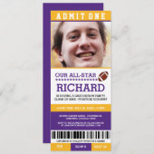 サッカー卒業パーティー招待状 招待状 (正面/裏面)