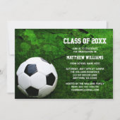 サッカー卒業記念パーティー発表招待状 招待状 (正面)