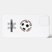 サッカー名イニシャルパーソナライズされた文字 Case-Mate iPhoneケース (裏面 (横))