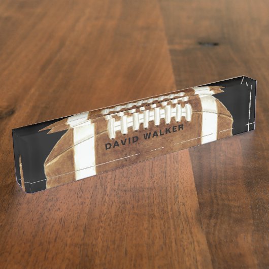 サッカー名前をカスタムする デスクネームプレート (側面)