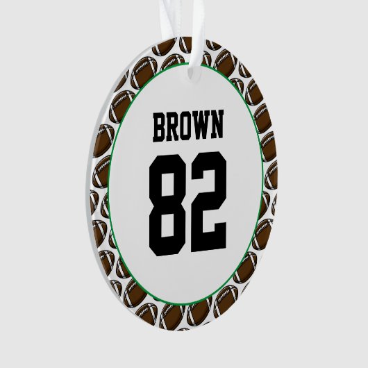 サッカー名番号チームカラーズスポーモダンツ オーナメント (正面)