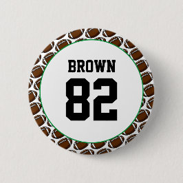 サッカー名番号チームスピリットスクールカラー 缶バッジ