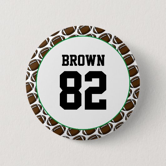 サッカー名番号チームスピリットスクールカラー 缶バッジ (正面)