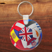 サッカー国際的ボール キーホルダー (正面)