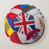 サッカー国際的ボール ラウンドクッション (正面)