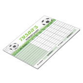 サッカー報酬グラフ名パーソナライズされたタスク ノートパッド (アングル)