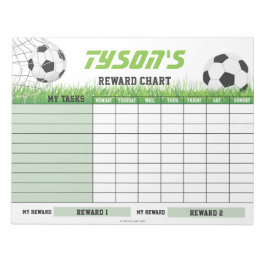 サッカー報酬グラフ名パーソナライズされたタスク ノートパッド