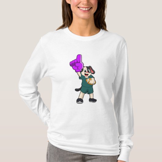 サッカー場での犬 Tシャツ (正面)