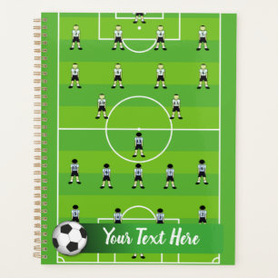 サッカー場とチーム プランナー手帳