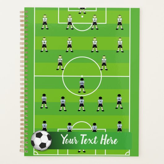 サッカー場とチーム プランナー手帳 (正面)