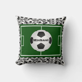 サッカー場とボールパーソナライズされた クッション