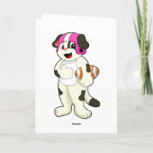 サッカー場にいる犬 カード (裏面)