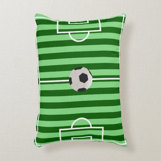 サッカー場のまくらユニーク-サッカーの贈り物 アクセントクッション (正面(垂直))