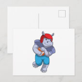 サッカー場のヒポポタマス ポストカード (正面/裏面)