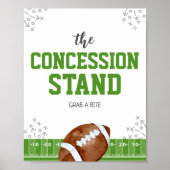 サッカー場の売店 誕生日 食べ物 看板 ポスター (正面)