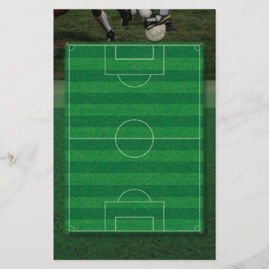 サッカー場の文房具 便箋 (正面)