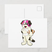 サッカー場の犬 ポストカード (正面/裏面)