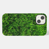 サッカー場の緑の芝のテクスチャー iPhoneケース (裏面横)