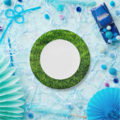 サッカー場の緑の草地 ペーパープレート (パーティー)