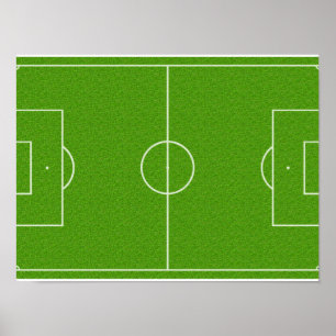 サッカー場の草模様 ポスター