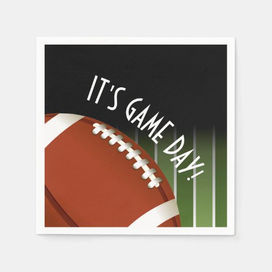 サッカー場の試合日 スタンダードカクテルナプキン (正面)