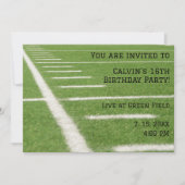 サッカー場の誕生日パーティーの招待 招待状 (正面)