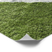 サッカー場の赤いコーナーフラグ ポスター (角)