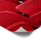 サッカー場の赤席 ポスター (角)