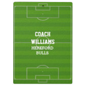 サッカー場サッカーパーソナライズされた場 クリップボード (裏面)