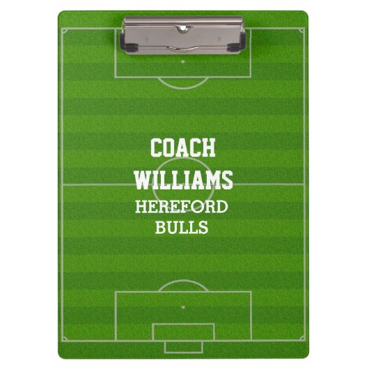 サッカー場サッカーパーソナライズされた場 クリップボード (正面)